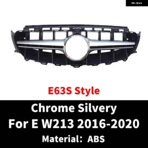 フロントインレットバンパー グリル フードグリル メッシュ メルセデス W213 C238 A238 ベンツ E E200 E260 E300 2016-2020 スポーツ GT ダイヤモンド E63 - E63S Silvery
