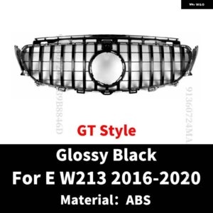 フロントインレットバンパー グリル フードグリル メッシュ メルセデス W213 C238 A238 ベンツ E E200 E260 E300 2016-2020 スポーツ GT ダイヤモンド E63 - GT Glossy Black