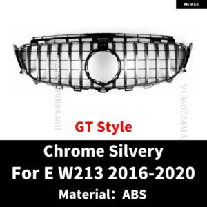 フロントインレットバンパー グリル フードグリル メッシュ メルセデス W213 C238 A238 ベンツ E E200 E260 E300 2016-2020 スポーツ GT ダイヤモンド E63 - GT Silvery