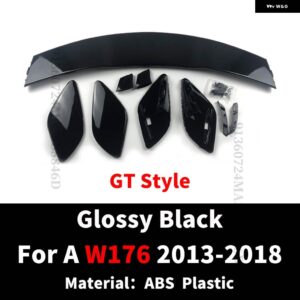スポーツブーツ トランクリップリアルーフスポイラー ウイングチューニング メルセデス W176 W177 ベンツ A 2013-2022 A200 A180 A220 A250 A45 A260 - W176 Glossy Black