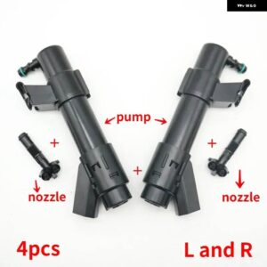 ヘッドライト ヘッドランプ 水スプレーノズルウォッシャージェットカバー キャップ蓋 VW シロッコ 2009-2014 - pump nozzle L R