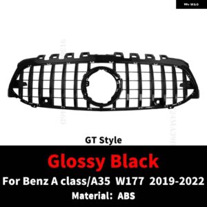 フロントグリル レーシング グリル メッシュチューニング メルセデス A クラス A45 W176 2013 -2018 2019 + A180 A200 A260 GT ダイヤモンドスタイル - W177 GT Black