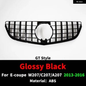 フロント ラジエーター グリル バンパー グリル グリッドチューニング メルセデス C207 W207 A207 ベンツ E クーペ 2009-2016 E200 E260 E320 E350 E400 - 2013-2016 GT Black