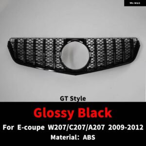 フロント ラジエーター グリル バンパー グリル グリッドチューニング メルセデス C207 W207 A207 ベンツ E クーペ 2009-2016 E200 E260 E320 E350 E400 - 2009-2012 GT Black