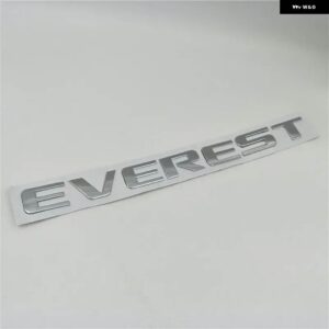 エベレストフロントヘッドエンブレムロゴ ステッカー ベージ文字銘板 デカール - Silver