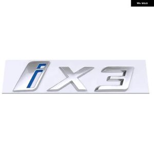 Iシリーズ I3 IX IX3 3D レターエンブレムロゴリアトランクスタイリング ステッカー 装飾 デカール カー - IX3 Matte Silver