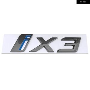 Iシリーズ I3 IX IX3 3D レターエンブレムロゴリアトランクスタイリング ステッカー 装飾 デカール カー - ix3 Glossy Black