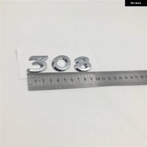 リアトランクロゴエンブレムテール銘板 ステッカー 306 207 301 307 308 406 408 508 2008 3008 4008 5008 THP ETHP ピュアテック - 2pc　With　Halo