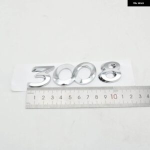 リアトランクロゴエンブレムテール銘板 ステッカー 306 207 301 307 308 406 408 508 2008 3008 4008 5008 THP ETHP ピュアテック - Silver Carbon Fiber