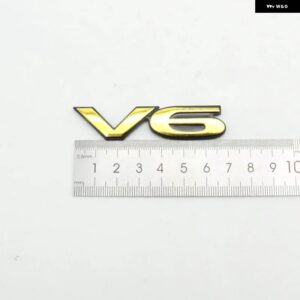 パジェロ モンテロランサー GLS EX V6 エンブレムリアトランクロゴサイドフェンダーマーク銘板自動車 デカール - V6 gold