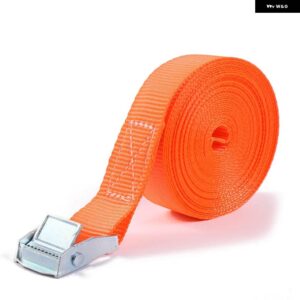 1個 200 2.5CM テンションロープタイダウンストラップ強力なラチェットベルトキャリアバッグ 貨物ラッシング金属バックル牽引ロープテンショナー - Orange 1Pcs