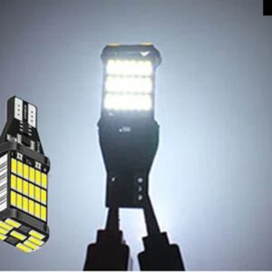 2X 信号灯 CANBUS T15 LED 電球 4014 45SMD オートリバースランプ用テール ブレーキ 電球白赤黄 6000K