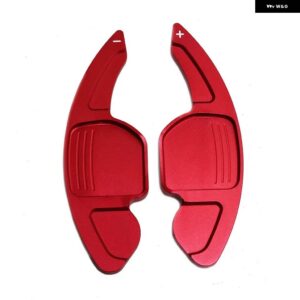 2PC アルミ シフターパドル ステアリング ホイール延長シフト DSG ステッカー シート アルハンブラ/ATECA/レオン FR/レオン/レオン 4 5F キュプラ - Red