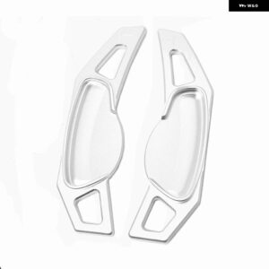 スマートフォーツー 451 2009-2017 FOURAUTO 453 2015-2017 ステアリング ホイール DSG シフトパドル 拡張シフター アルミ ステッカー 2個 - Silver