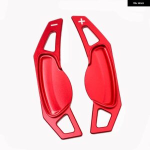 スマートフォーツー 451 2009-2017 FOURAUTO 453 2015-2017 ステアリング ホイール DSG シフトパドル 拡張シフター アルミ ステッカー 2個 - Red