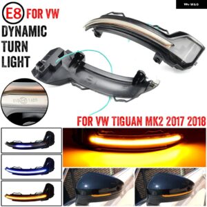 VW ティグアン MK2 2017 2018 2019 トゥアレグ MK3 EU 2019 LED ダイナミック ウィンカー ライトフラッシャー流水ウインカーフラッシュライト - Blue-Yellow