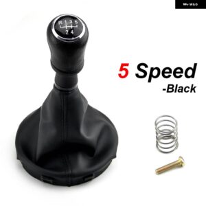 5/6スピードギアスティックシフトノブ フレームブーツ 黒 VW トランスポーター T5 T6FOR VW トランスポーター T5 T5.1 GP 2003-2011 T6 - 5 Speed Black