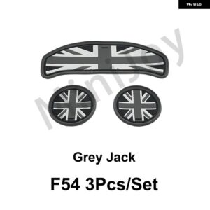 ユニオンジャックカップパッド グルーヴコースター自動ノンスリップマットパッド ミニクーパー S JCW クラブマン F54 F55 F56 F60 カントリーマン - F54 Grey Jack