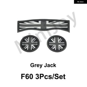 ユニオンジャックカップパッド グルーヴコースター自動ノンスリップマットパッド ミニクーパー S JCW クラブマン F54 F55 F56 F60 カントリーマン - F60 Grey Jack