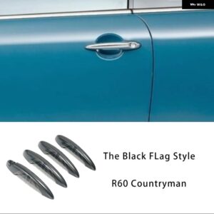 黒旗カー用品 ステッカー シェル 装飾 カバー ミニクーパー S JCW R53 R55 R56 R57 R58 R59 R60 R61 自動車 - Door handle Cover B