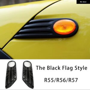 黒旗カー用品 ステッカー シェル 装飾 カバー ミニクーパー S JCW R53 R55 R56 R57 R58 R59 R60 R61 自動車 - 4 LIne Fender Cover