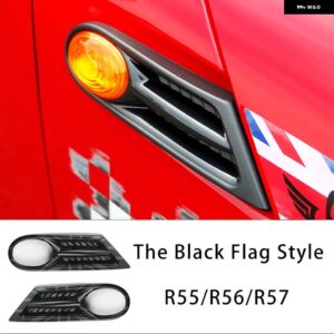 黒旗カー用品 ステッカー シェル 装飾 カバー ミニクーパー S JCW R53 R55 R56 R57 R58 R59 R60 R61 自動車 - 3 LIne Fender Cover