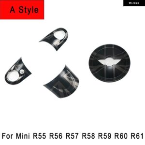 黒旗カー用品 ステッカー シェル 装飾 カバー ミニクーパー S JCW R53 R55 R56 R57 R58 R59 R60 R61 自動車 - steering wheel A