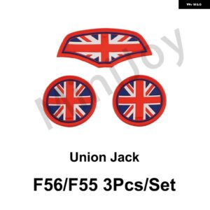 黒旗カップパッド グルーヴコースター自動ノンスリップマットパッド ミニクーパー S JCW クラブマン F54 F55 F56 F60 カントリーマン - Union Jack F55F56