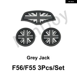 黒旗カップパッド グルーヴコースター自動ノンスリップマットパッド ミニクーパー S JCW クラブマン F54 F55 F56 F60 カントリーマン - Grey Jack F55F56