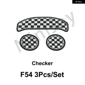 黒旗カップパッド グルーヴコースター自動ノンスリップマットパッド ミニクーパー S JCW クラブマン F54 F55 F56 F60 カントリーマン - Checker F54