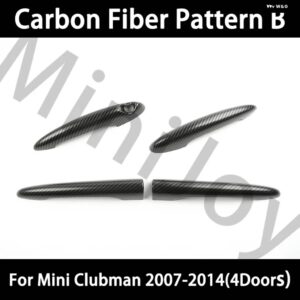 黒旗 ドアハンドル カバー ステッカー ミニクーパー ONE D S JCW R55 クラブマン 4 ドア 2007-2014 カースタイリング