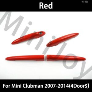 黒旗 ドアハンドル カバー ステッカー ミニクーパー ONE D S JCW R55 クラブマン 4 ドア 2007-2014 カースタイリング