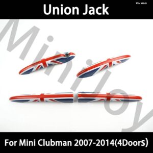 黒旗 ドアハンドル カバー ステッカー ミニクーパー ONE D S JCW R55 クラブマン 4 ドア 2007-2014 カースタイリング