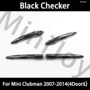 黒旗 ドアハンドル カバー ステッカー ミニクーパー ONE D S JCW R55 クラブマン 4 ドア 2007-2014 カースタイリング