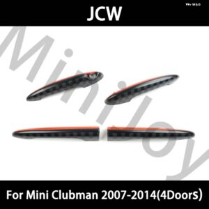 黒旗 ドアハンドル カバー ステッカー ミニクーパー ONE D S JCW R55 クラブマン 4 ドア 2007-2014 カースタイリング