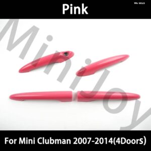 黒旗 ドアハンドル カバー ステッカー ミニクーパー ONE D S JCW R55 クラブマン 4 ドア 2007-2014 カースタイリング