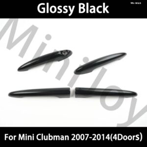 黒旗 ドアハンドル カバー ステッカー ミニクーパー ONE D S JCW R55 クラブマン 4 ドア 2007-2014 カースタイリング