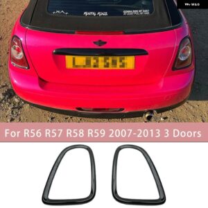 グロスブラック ヘッドライト ヘッド テールライト リアランプフレームリングカバー ステッカー ミニクーパー S JCW R50 R55 R56 R57 F54 F60 F56 - Black For Tail Lamps