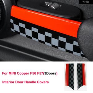 ジョンクーパーワークススタイルカー用品 ステッカー シェル 装飾 カバー ミニクーパー S JCW F55 F56 F57 F54 F60 自動車 - Inner door Cover F56
