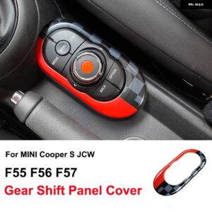 ジョンクーパーワークススタイルカー用品 ステッカー シェル 装飾 カバー ミニクーパー S JCW F55 F56 F57 F54 F60 自動車 - Gear Shift Panel