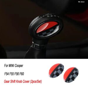 ジョンクーパーワークススタイルカー用品 ステッカー シェル 装飾 カバー ミニクーパー S JCW F55 F56 F57 F54 F60 自動車 - Gearshift knob Cover