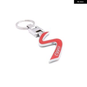 キーホルダー 3D メタル S ロゴエンブレムキーチェーンリングホルダー ミニ F56 F54 F55 R60 R55 R56 R57 R53 R52 - S