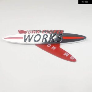 黒車ジョンクーパーワークス JCW エンブレム ステッカー グリル バッジミニクーパー JCW S F54 F55 F56 F60 R50 R53 R55 R56 R57 R60 R61