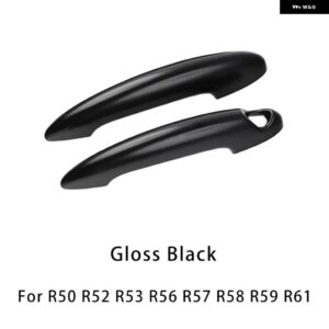 グロスブラック ドアハンドル カバー トリム外側ミニクーパー S R50 R52 R53 R55 R56 R57 R58 R59 R60 R61 - Handle Cover A