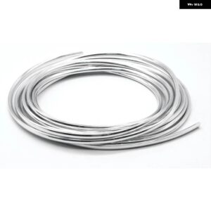 6メートル ドアクロームモールドトリムストリップエッジスクラッチガードプロテクターカバー ストリップロールクロームスタイリング モールドストリップ - Silver