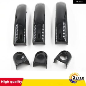 カーボン グロスブラック ドアハンドル カバー VW トランスポーター T5 T6 カラベルキャディーバン UK2 - Gloss Black
