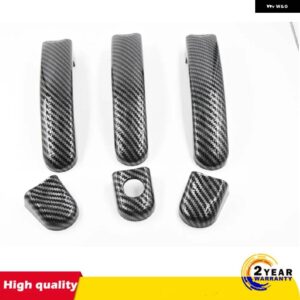 カーボン グロスブラック ドアハンドル カバー VW トランスポーター T5 T6 カラベルキャディーバン UK2 - Carbon Fiber