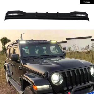 4 4 フロントスポイラー LED ルーフライト付きラングラー JK JL 2007-2022 車 ABS マットブラック オフロード外装 - JK