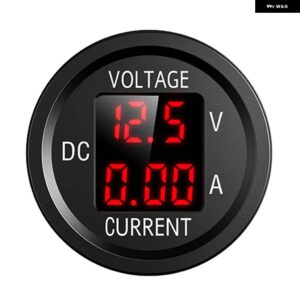 D6 LED デジタル電圧計パネルメーター 簡単にインストール電流計ボルト電流個人用車エレメント 12-24V トラック - Red