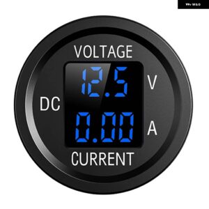 D6 LED デジタル電圧計パネルメーター 簡単にインストール電流計ボルト電流個人用車エレメント 12-24V トラック - Blue
